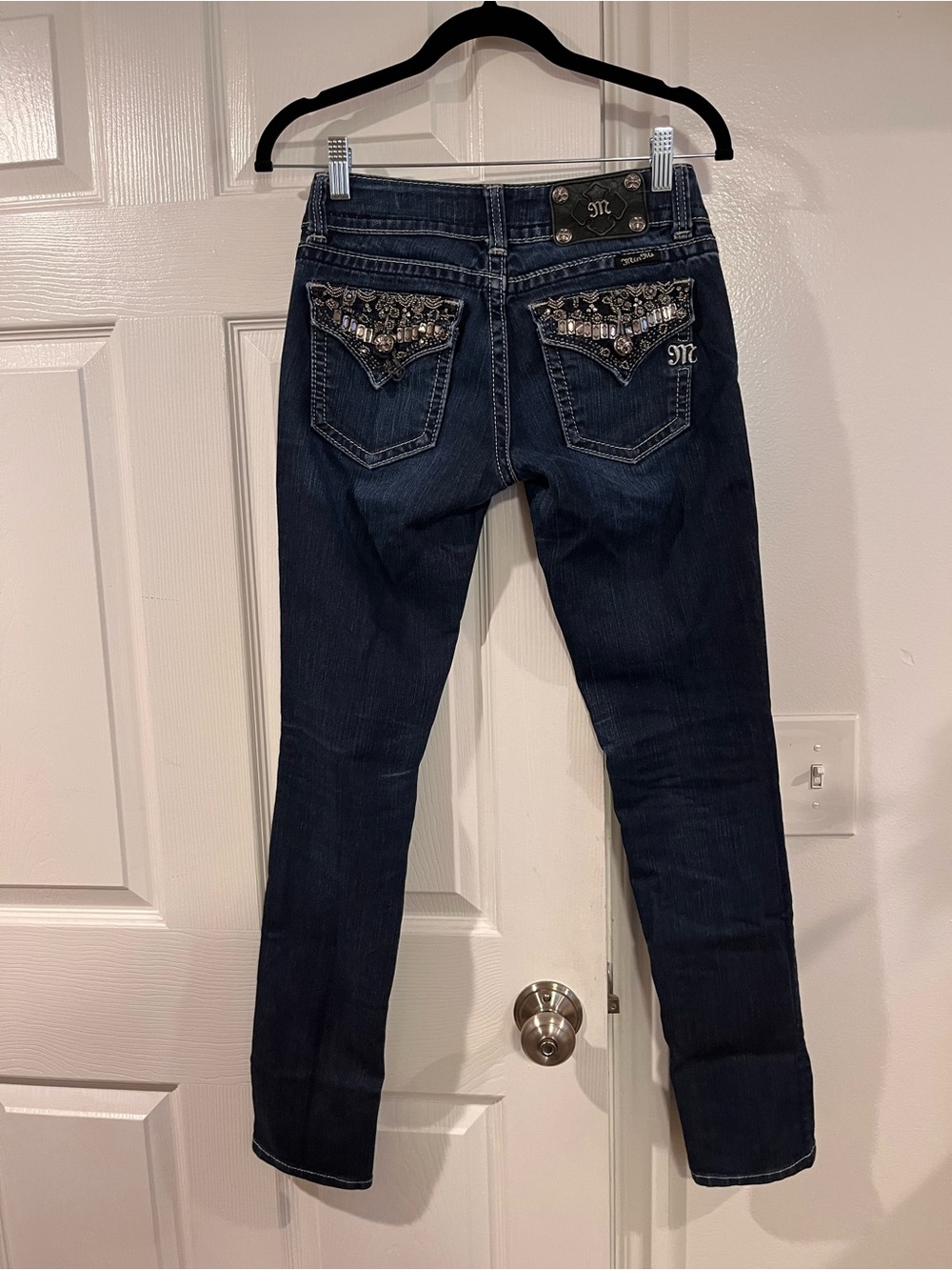 2000s Miss Me Dark Blue Low Rise Skinny Jeans